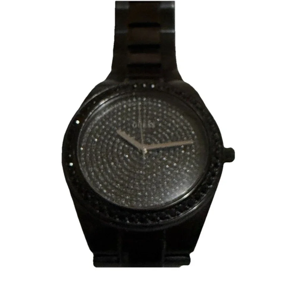 Guess Watch Womens Crystal Accents Stainless‎ Steel Black